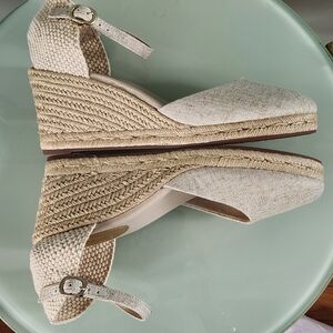 JCrew Ankle Strap Espadrille Wedge Size 9